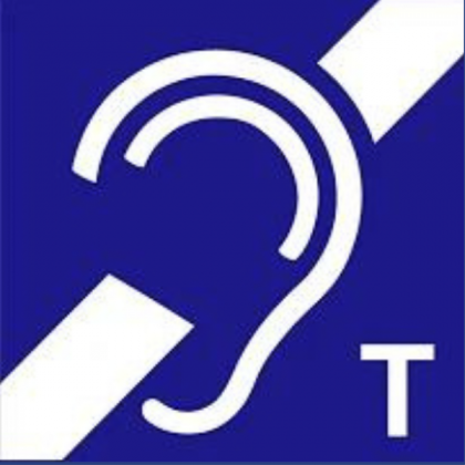 An image of the "hearing loop" symbol